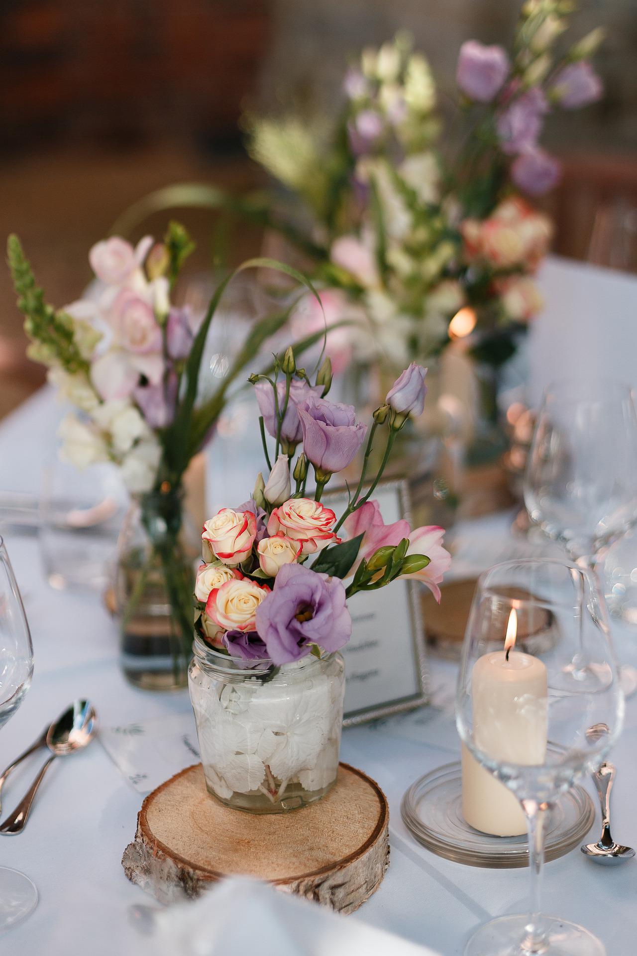 Table de mariage floral